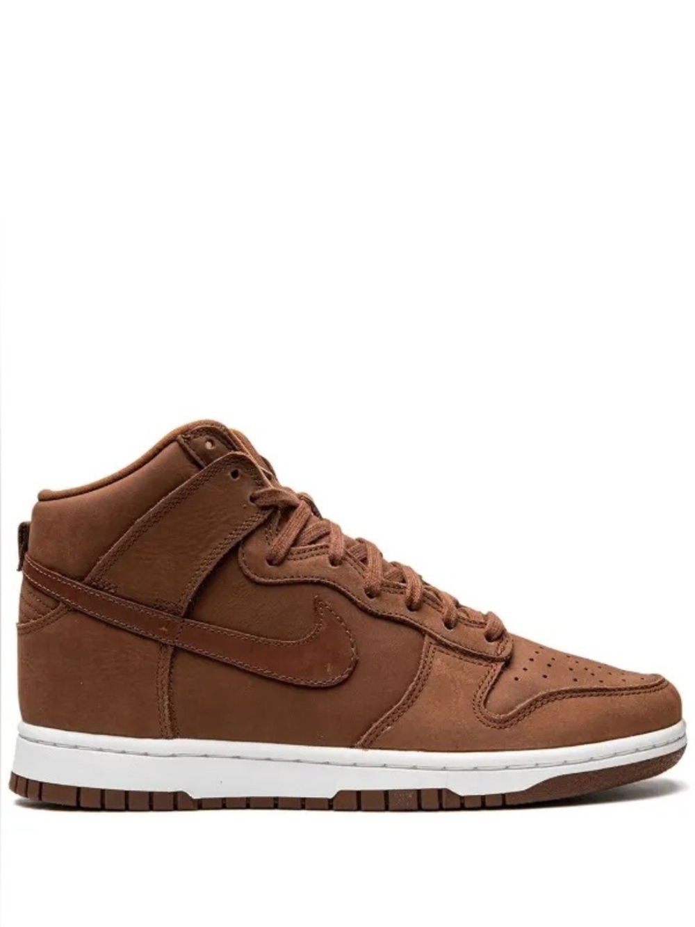 Nike Dunk High Premium Pecan Brown Leather Sneakers Unisex Size 8.5